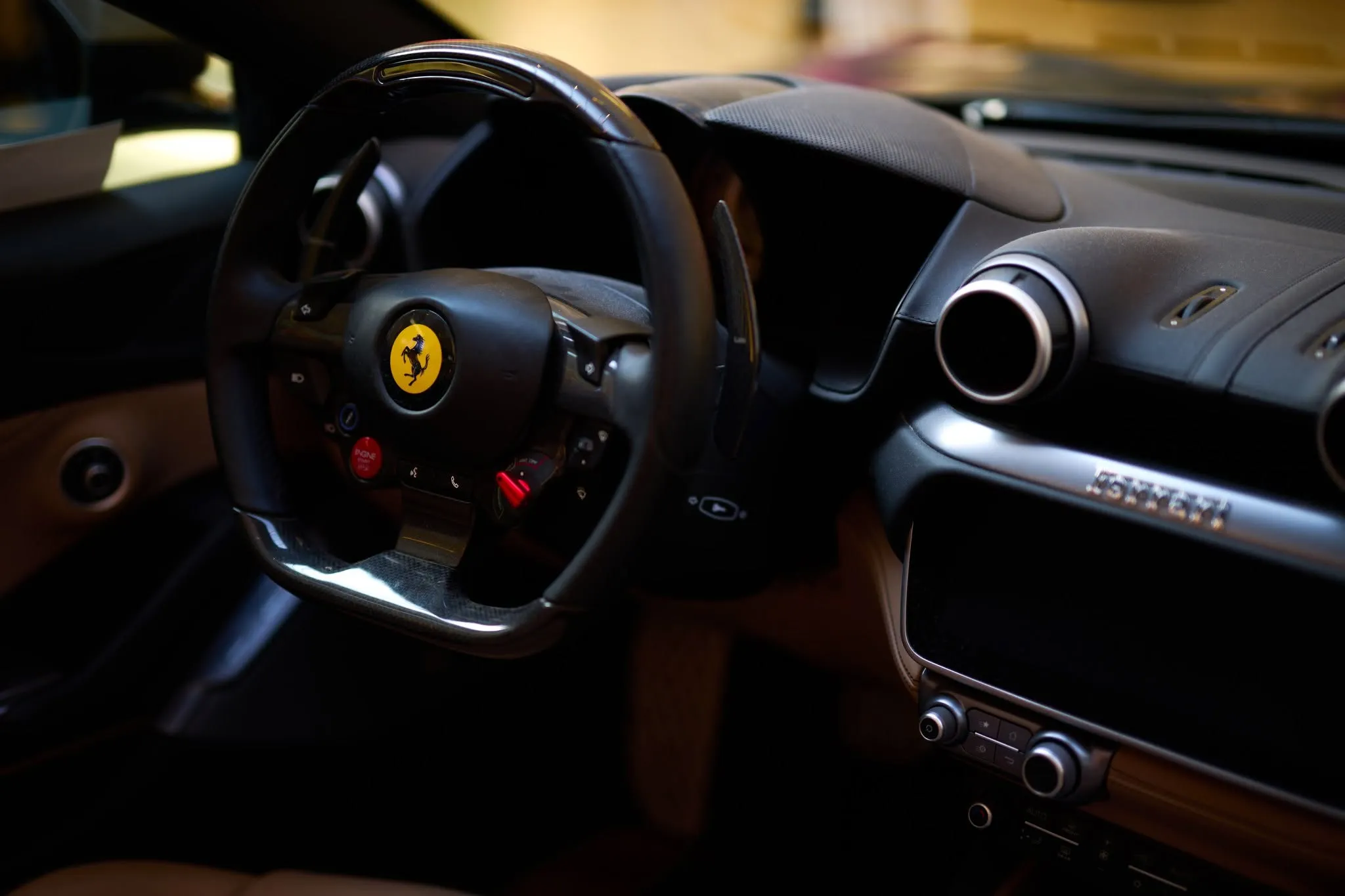 Interior detail of a Ferrari